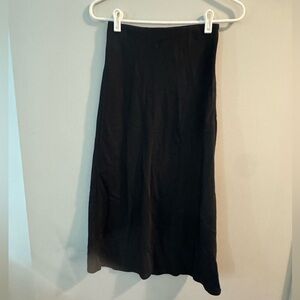 NWOT Forever 21 Black Maxi Slip Skirt